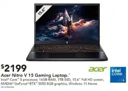 Harvey Norman Acer Nitro V 15 Gaming Laptop offer