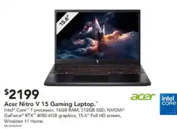 Harvey Norman Acer Nitro V 15 Gaming Laptop offer