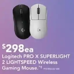 Harvey Norman Logitech PRO X SUPERLIGHT 2 LIGHTSPEED Wireless Gaming Mouse offer