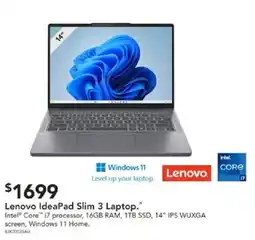 Harvey Norman Lenovo IdeaPad Slim 3 Laptop offer