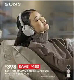 Harvey Norman Sony WH-1000XM5 Noise-Cancelling Wireless Headphones offer
