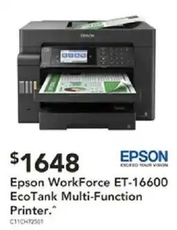 Harvey Norman Epson WorkForce ET-16600 EcoTank Multi-Function Printer offer