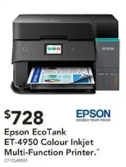 Harvey Norman Epson EcoTank ET-4950 Colour Inkjet Multi-Function Printer offer