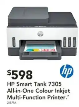 Harvey Norman HP Smart Tank 7305 All-in-One Colour Inkjet Multi-Function Printer offer