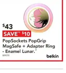Harvey Norman PopSockets PopGrip MagSafe + Adapter Ring - Enamel Lunar offer