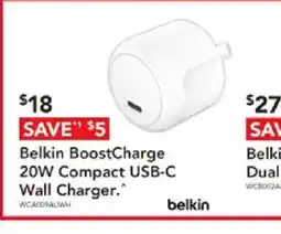 Harvey Norman Belkin BoostCharge 20W Compact USB-C Wall Charger offer