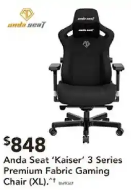 Harvey Norman Anda Seat 'Kaiser' 3 Series Premium Fabric Gaming Chair (XL) offer