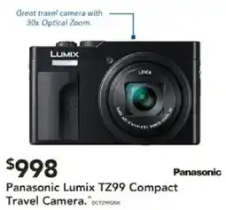 Harvey Norman Panasonic Lumix TZ99 Compact Travel Camera offer