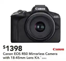 Harvey Norman Canon EOS R50 Mirrorless Camera with 18-45mm Lens Kit offer