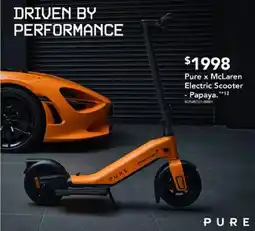 Harvey Norman Pure x McLaren Electric Scooter - Papaya offer