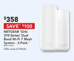Harvey Norman Netgear 'Orbi 370 Series' Dual Band Wi-Fi 7 Mesh System offer