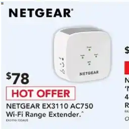 Harvey Norman Netgear ex3110 ac750 wi-fi range extender offer