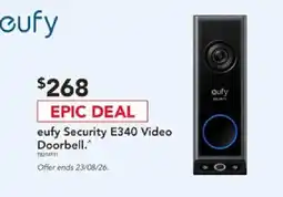 Harvey Norman eufy Security E340 Video Doorbell offer