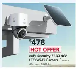 Harvey Norman eufy Security S330 4G+ LTE/Wi-Fi Camera offer