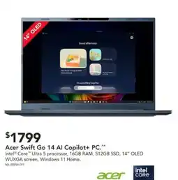 Harvey Norman Acer Swift Go 14 AI Copilot+ PC offer
