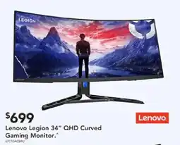 Harvey Norman Lenovo Legion 34" QHD Curved Gaming Monitor offer