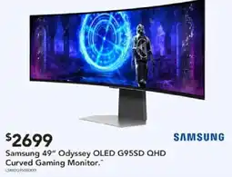 Harvey Norman Samsung 49" Odyssey OLED G95SD QHD Curved Gaming Monitor. offer