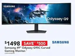 Harvey Norman Samsung 49" Odyssey G95C Curved Gaming Monitor offer