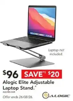 Harvey Norman Alogic Elite Adjustable Laptop Stand offer