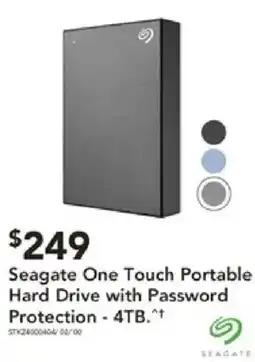 Harvey Norman Seagate One Touch Portable Hard Drive with Password Protection offer