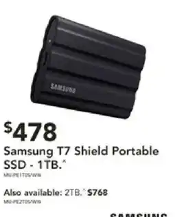 Harvey Norman Samsung T7 Shield Portable SSD offer
