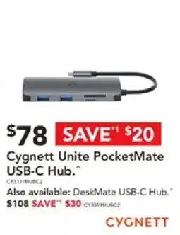 Harvey Norman Cygnett Unite PocketMate USB-C Hub offer