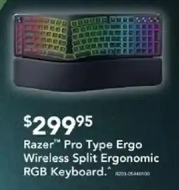 Harvey Norman Razer Pro Type Ergo Wireless Split Ergonomic RGB Keyboard offer