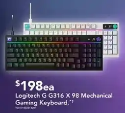 Harvey Norman Logitech G G316 X 98 Mechanical Gaming Keyboard offer