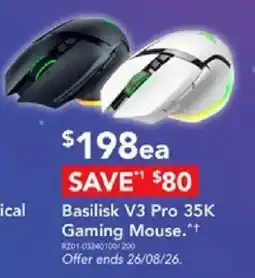 Harvey Norman Basilisk V3 Pro 35K Gaming Mouse offer