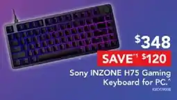 Harvey Norman Sony INZONE H75 Gaming Keyboard for PC offer