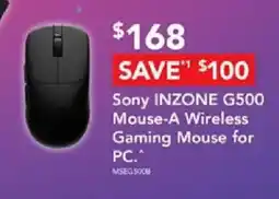 Harvey Norman Sony INZONE G500 Mouse-A Wireless Gaming Mouse for PC offer