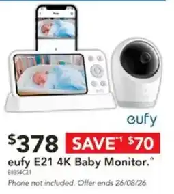 Harvey Norman eufy E21 4K Baby Monitor offer