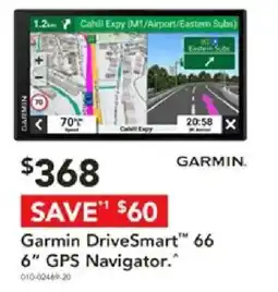Harvey Norman Garmin DriveSmart 66 6" GPS Navigator offer