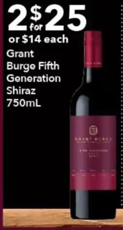 Ritchies Grant Burge Fifth Generation Shiraz offer