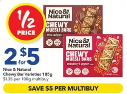 Ritchies Nice & Natural Chewy Bar Varieties offer