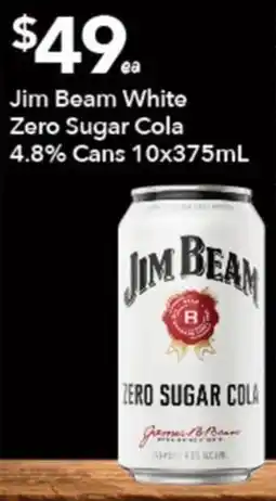 Ritchies Jim Beam White Zero Sugar Cola offer