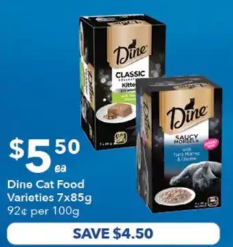 Dine Cat Food Varieties