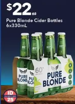 Ritchies Pure Blonde Cider Bottles offer