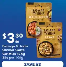 Ritchies Passage To India Simmer Sauce Varieties offer