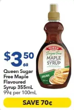 Ritchies Queen Sugar Free Maple Flavoured Syrup offer