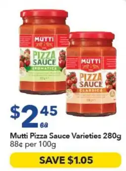 Ritchies Mutti Pizza Sauce Varieties offer