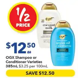 Ritchies OGX Shampoo or Conditioner Varieties offer