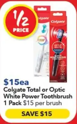 Ritchies Colgate Total or Optic White Power Toothbrush offer