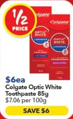 Ritchies Colgate Optic White Toothpaste offer