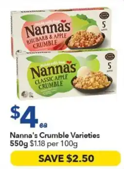 Ritchies Nanna's Crumble Varieties offer