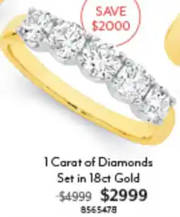 Angus & Coote 1 Carat of Diamonds Set in 18ct Gold offer