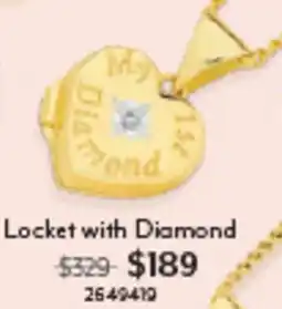 Angus & Coote Locket with Diamond offer