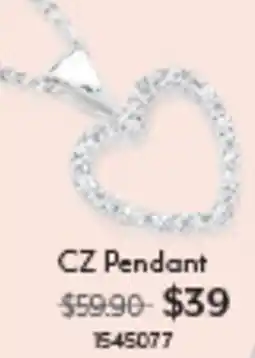 Angus & Coote CZ Pendant offer