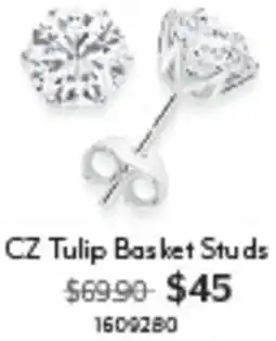 Angus & Coote CZ Tulip Basket Studs offer