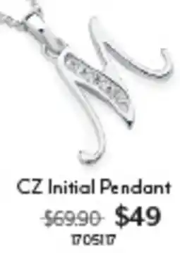 Angus & Coote CZ Initial Pendant offer